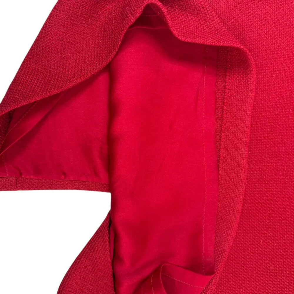 St. John Couture Red Knit Pencil Skirt Size 8 – Classic Santana Luxury Knit